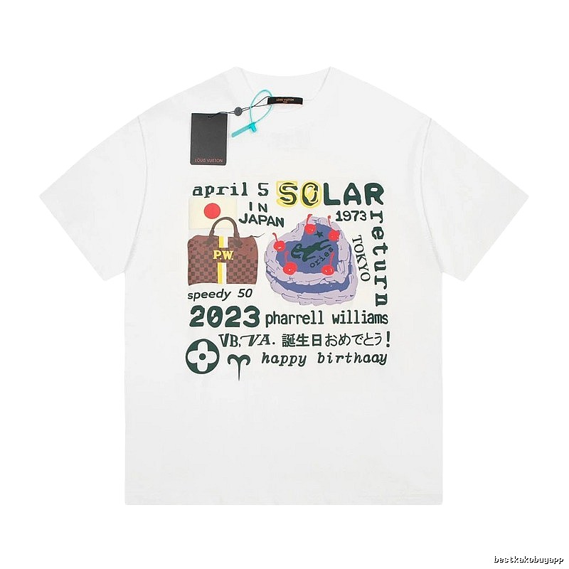 LV Solar Series Retro Style White T-shirt