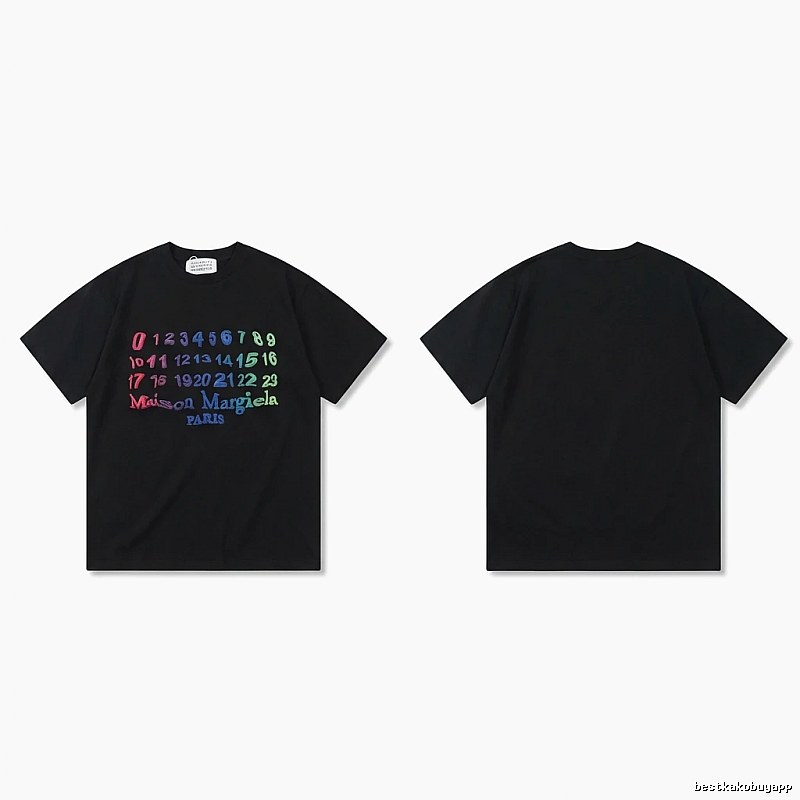 Maison Margiela black T-shirt with digital printing style
