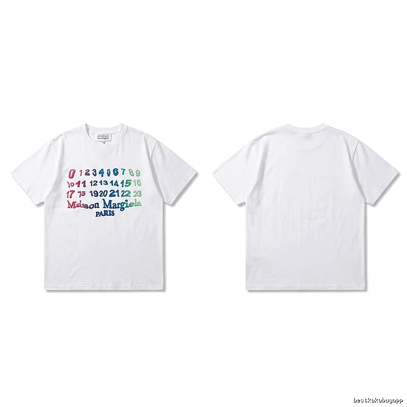 Maison Margiela digital-style white T-shirt