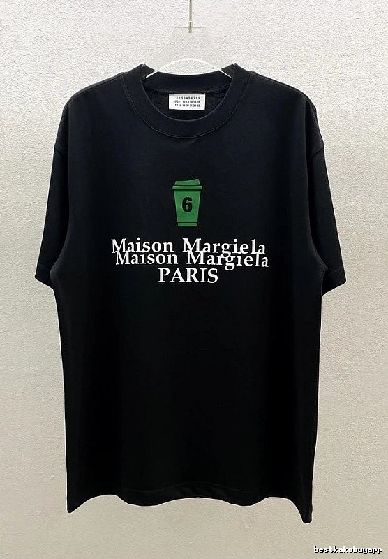 Maison Margiela No.6 Printed Street Style Black T-Shirt