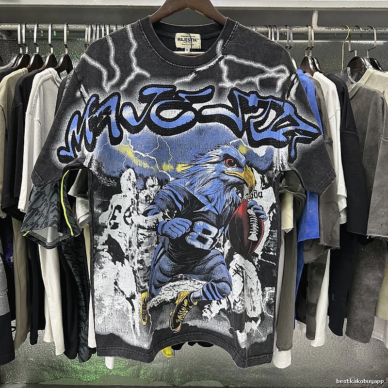 MAJ Flying Eagle American Vintage Distressed Black Short Sleeve T-Shirt