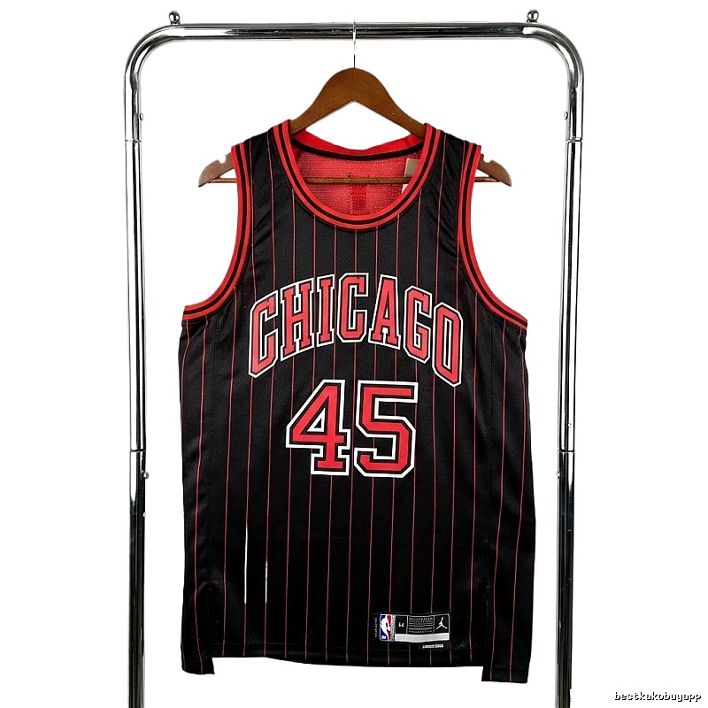 Michael Jordan retro black and red jersey