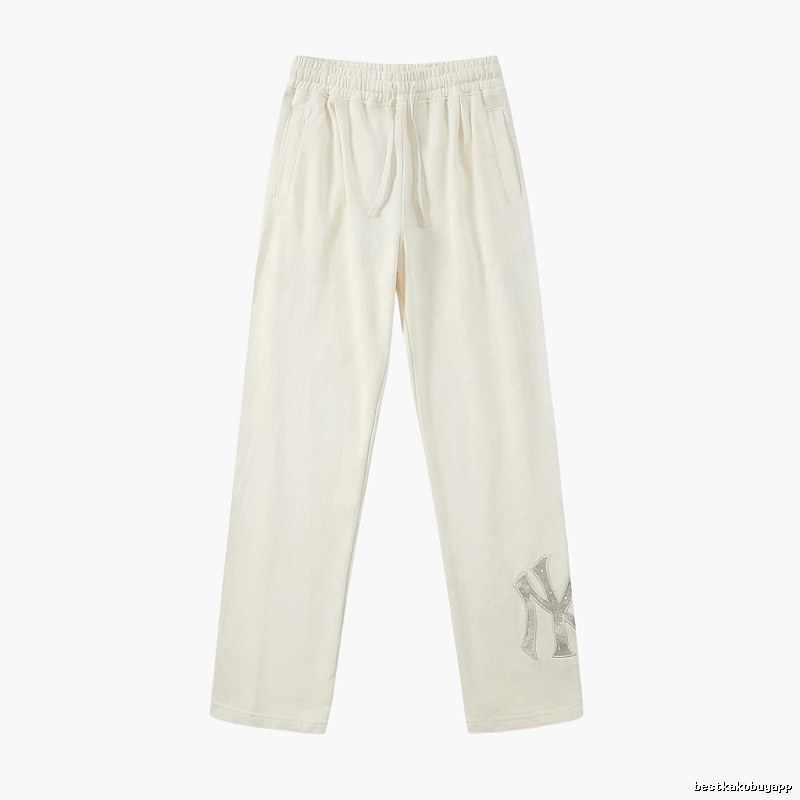 MLB casual style white long trousers