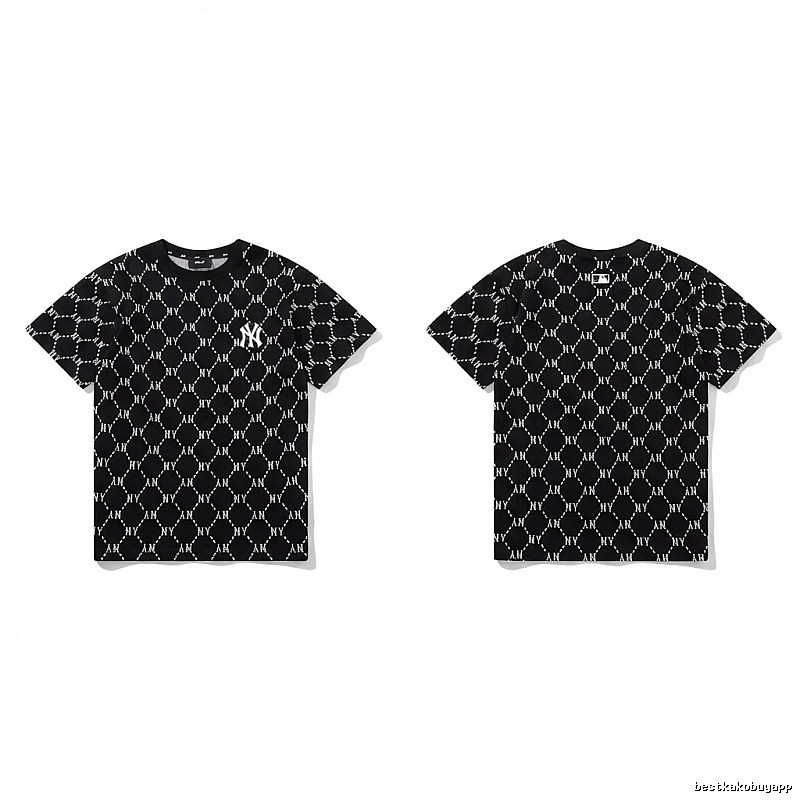 MLB full - print style black T - shirt