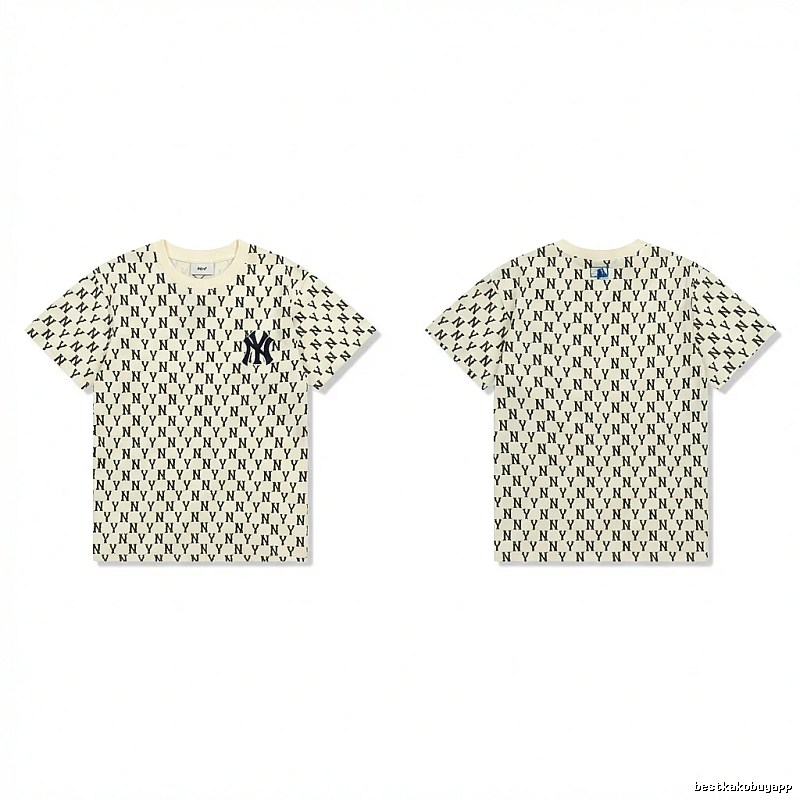 MLB full-print trendy style white T-shirt