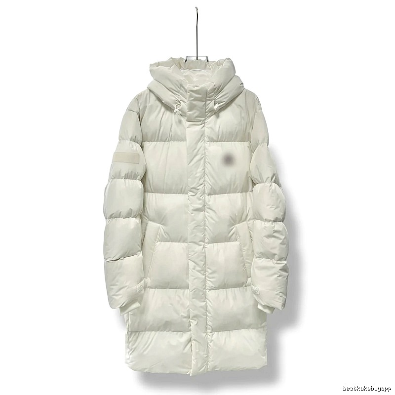 MLB long simple style off-white down jacket