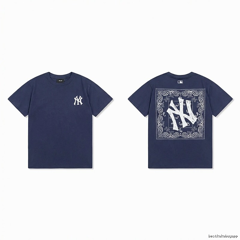 MLB Printed Trendy Style Navy Blue T-shirt