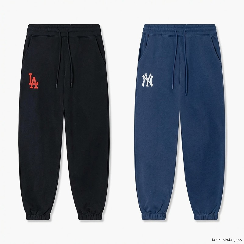 MLB sporty black and blue sweatpants