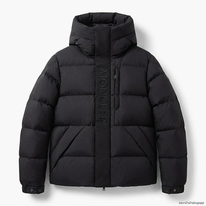 Moncler black minimalist style down jacket