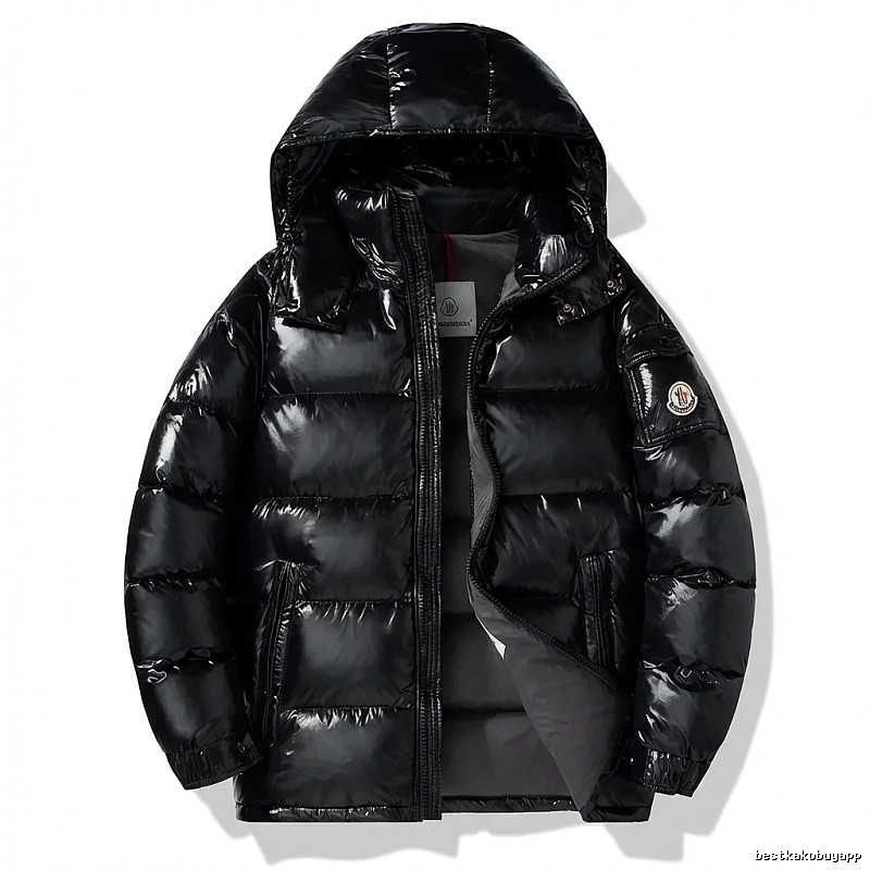Moncler black stylish down jacket