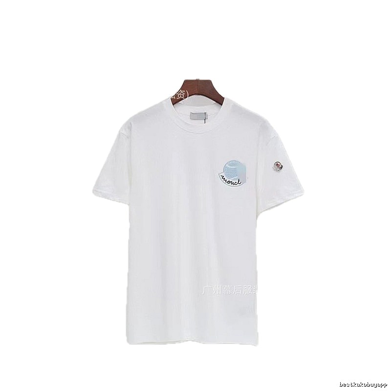Moncler Embroidered Casual-style White T-Shirt