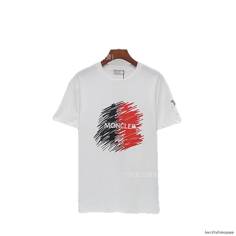 Moncler Graffiti Casual Style White Short-sleeve T-shirt