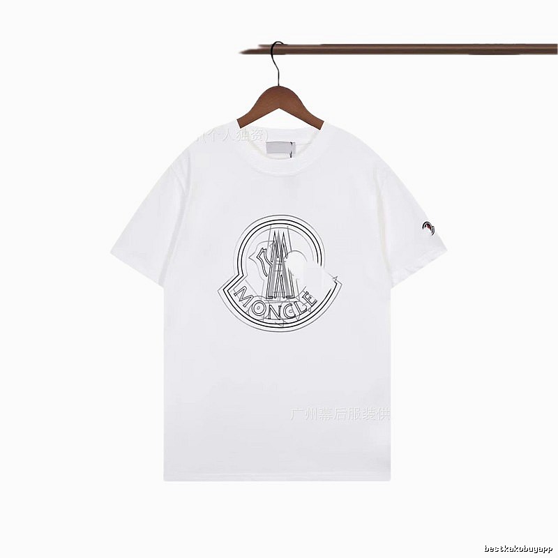 Moncler Large Logo Trendy Style White Short-sleeve T-shirt