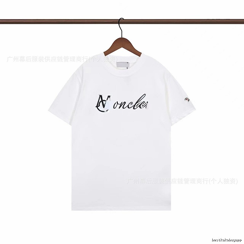 Moncler Letter Print Casual White T-Shirt