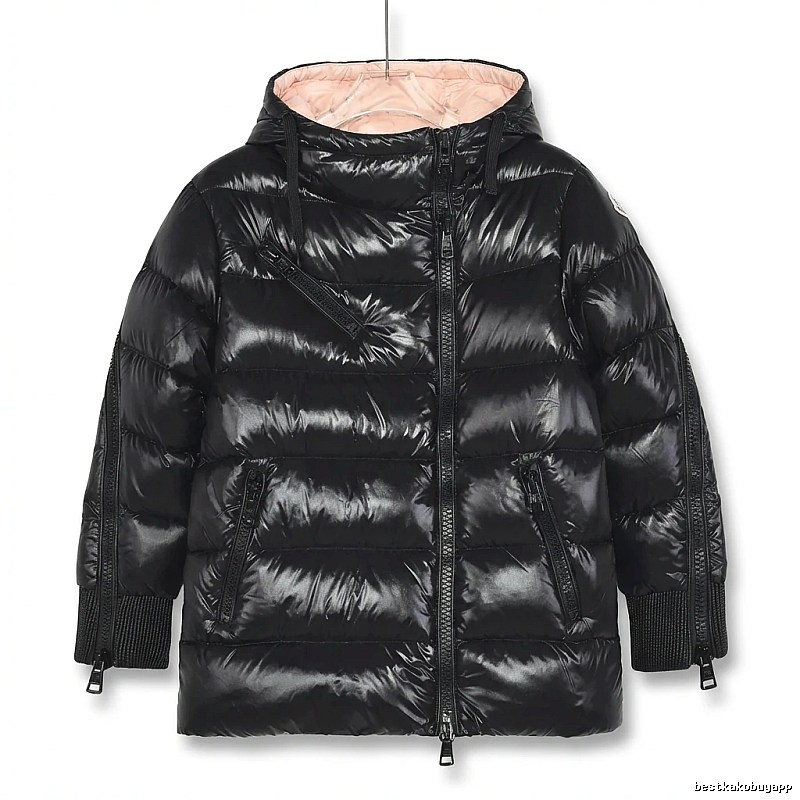 Moncler shiny and stylish black down jacket