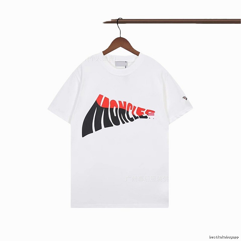 Moncler Trendy Printed White Short-sleeve T-shirt