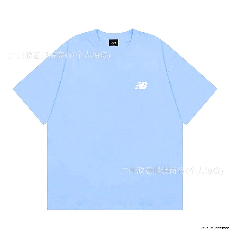 New Balance Classic Minimalist Style Light Blue Short-sleeve T-shirt