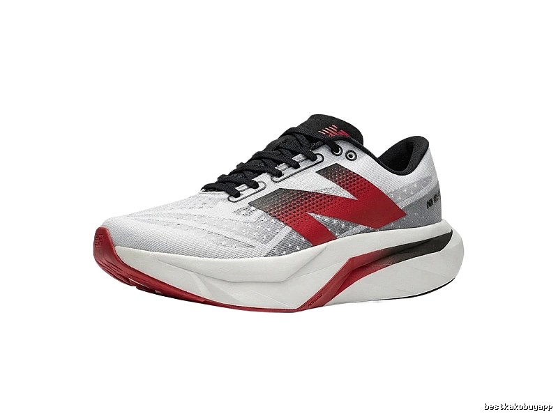 New Balance Racing Style White and Red Running Shoes