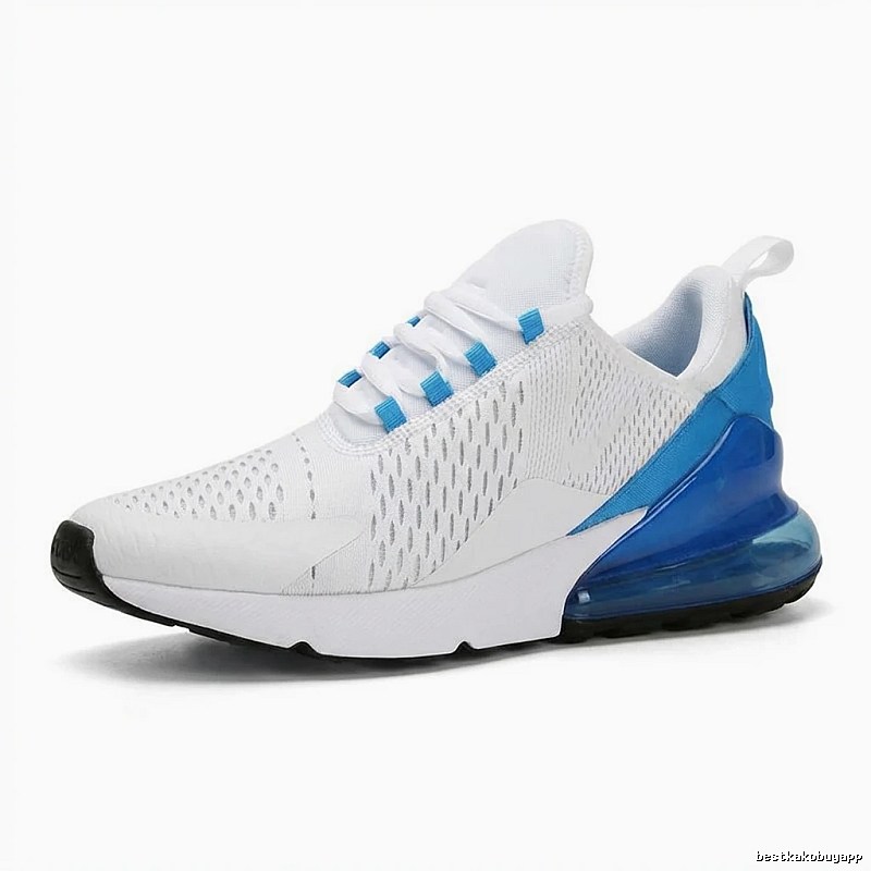 Nike Air Max white and blue sporty running shoes