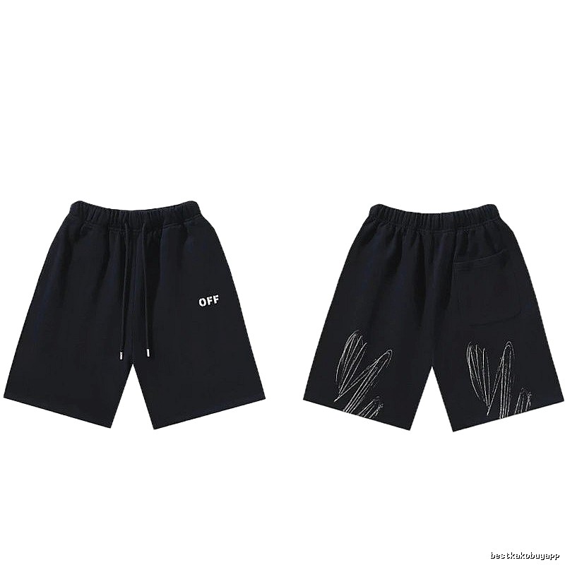 Off-White Style 011 Trendy Black Shorts