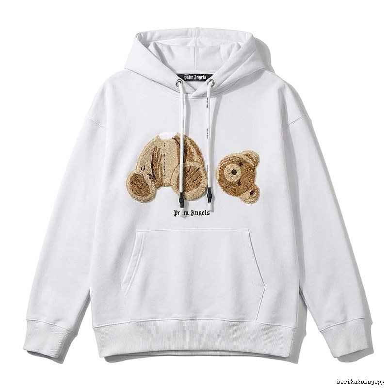 Palm Angels Bear Trend Brand White Sweatshirt