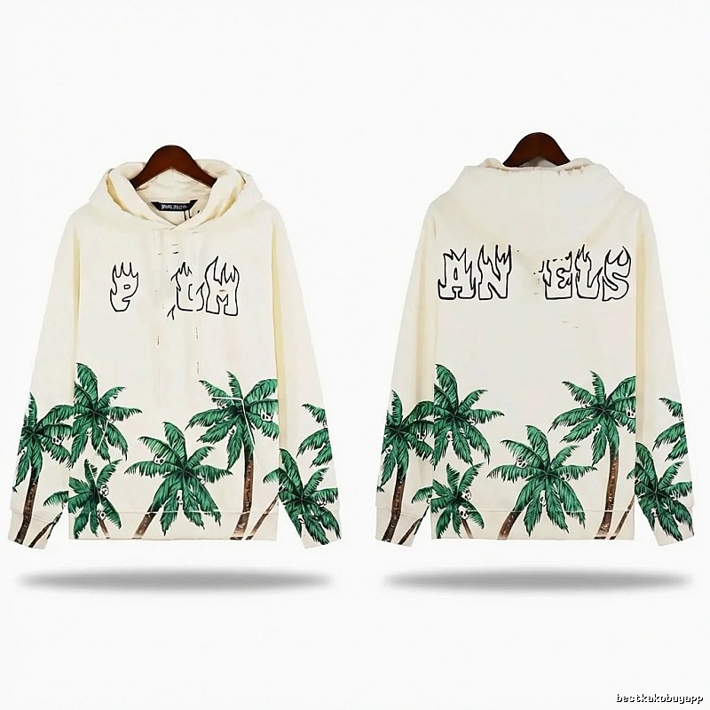 Palm Angels Coconut Tree Print Hoodie