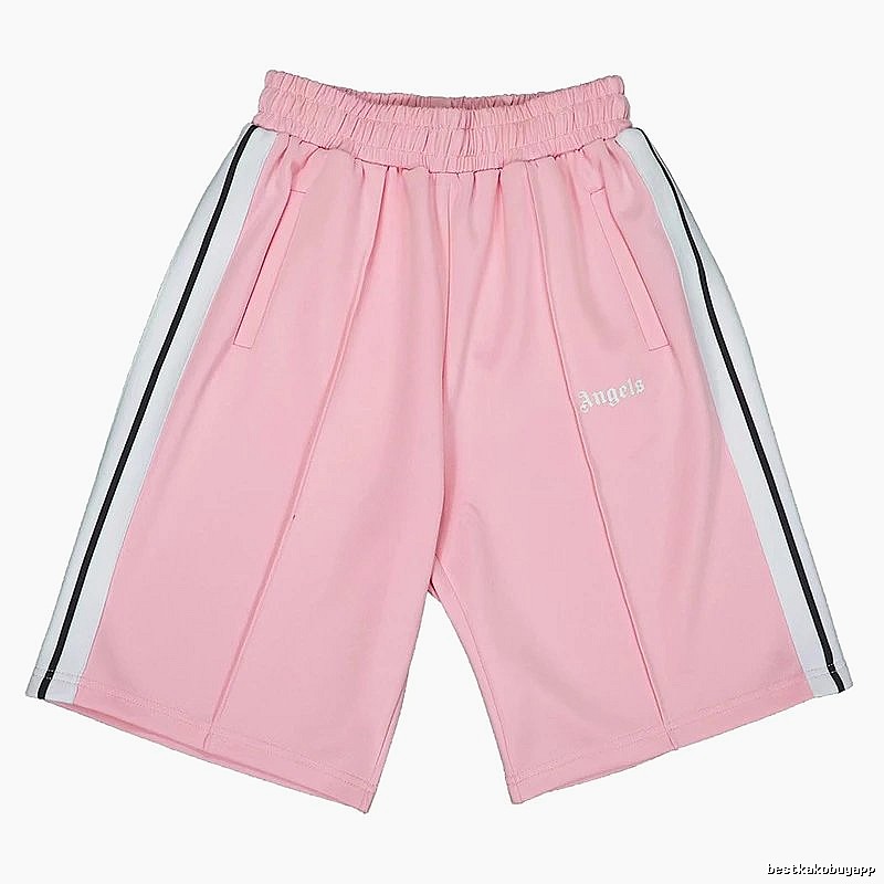 Palm Angels Monogram Track shorts Black Side Stripe for Layered Styling
