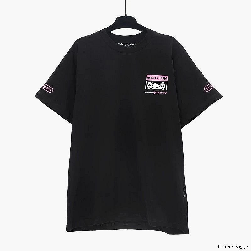 Palm Angels Streetwear Logo T-shirt White Palm Tree with Logo Accent