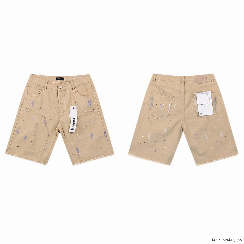 PurpleGodspeed Ink-splashing Style Khaki Shorts