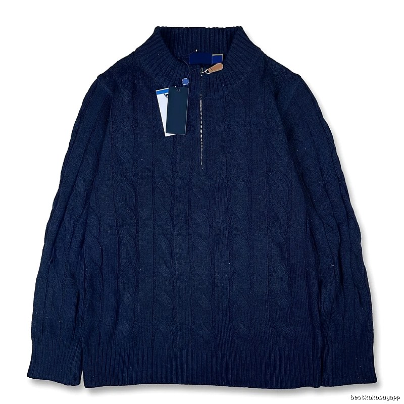 Ralph Lauren retro-style navy blue sweater