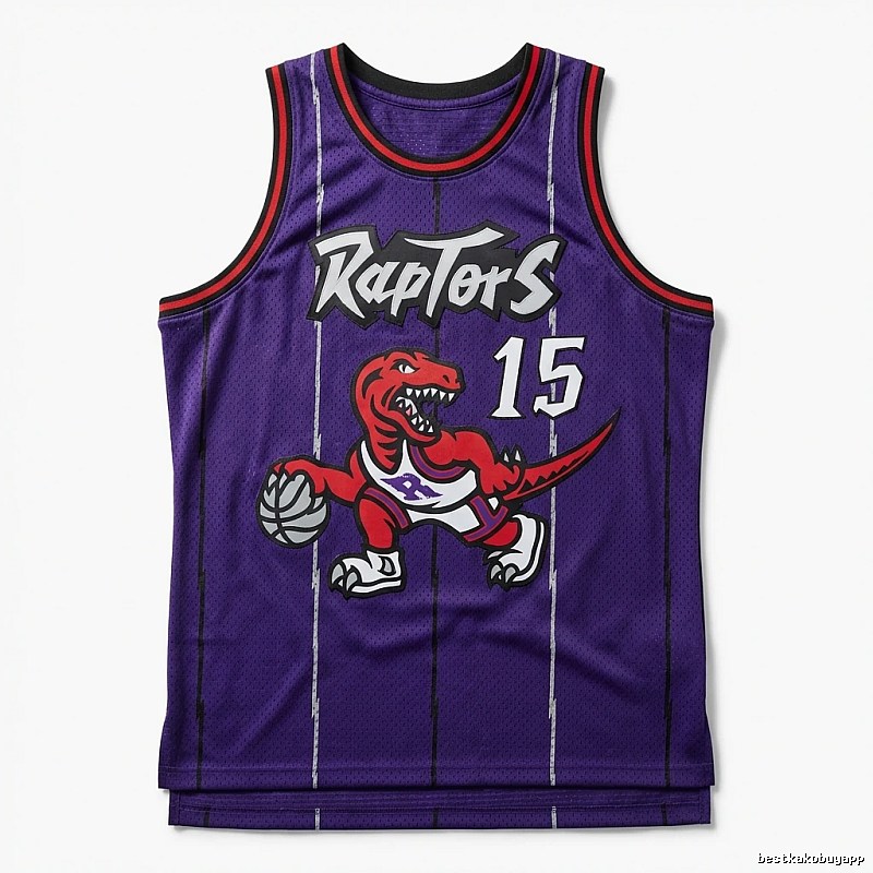 Raptors' retro-style basketball jersey (purple)