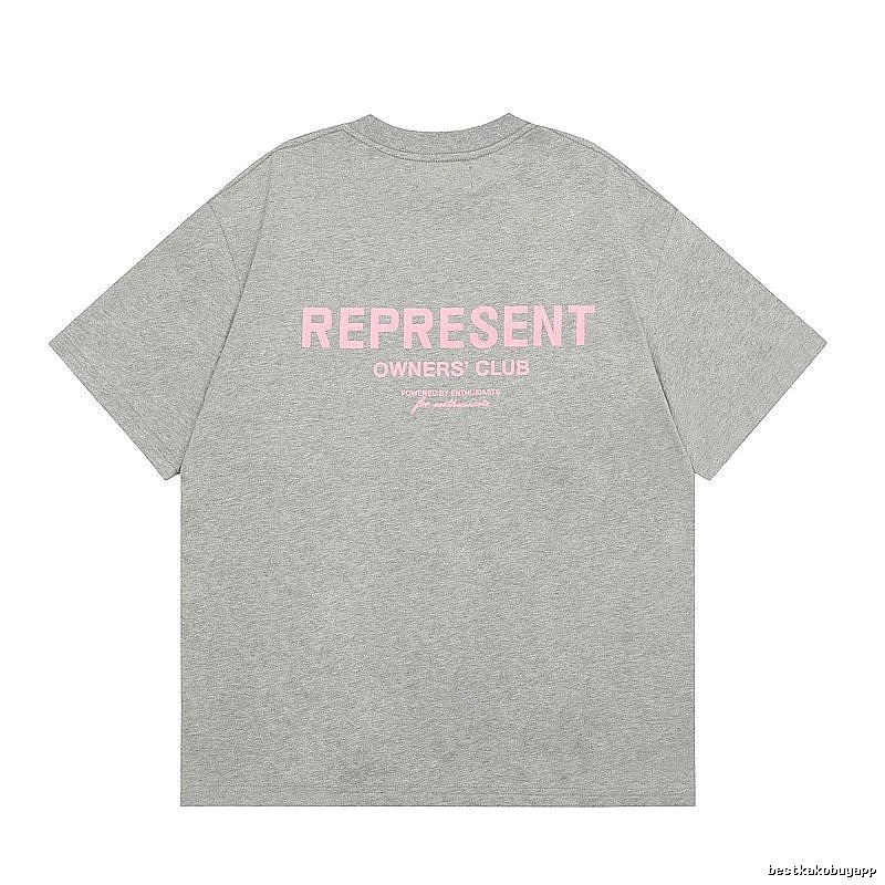 Represent Gray Style 868 Owners Club T-Shirt Layered Outfit Logo