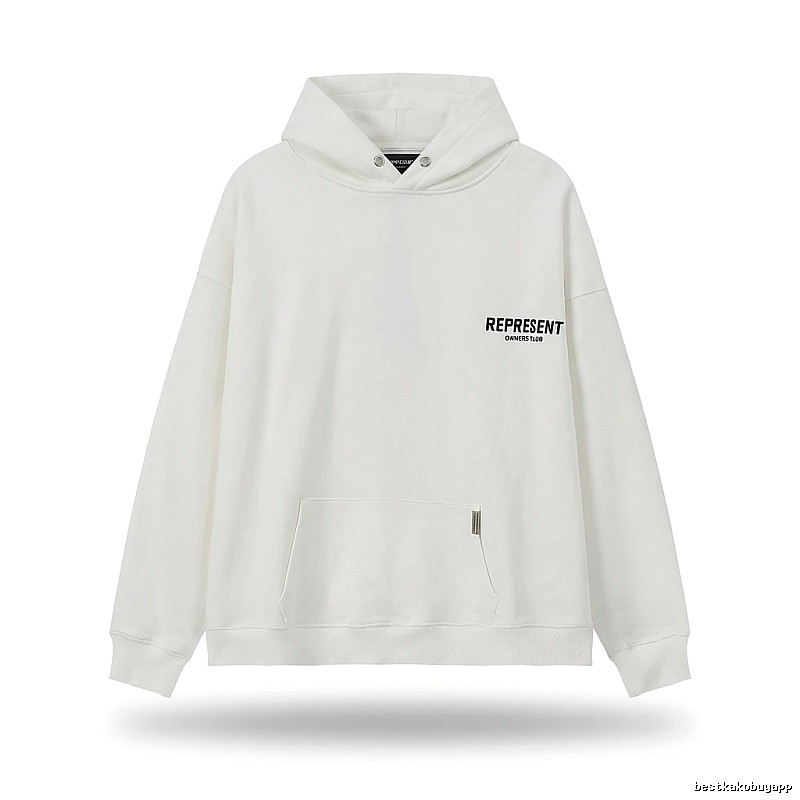 REPRESENT Simple Style White Hoodie