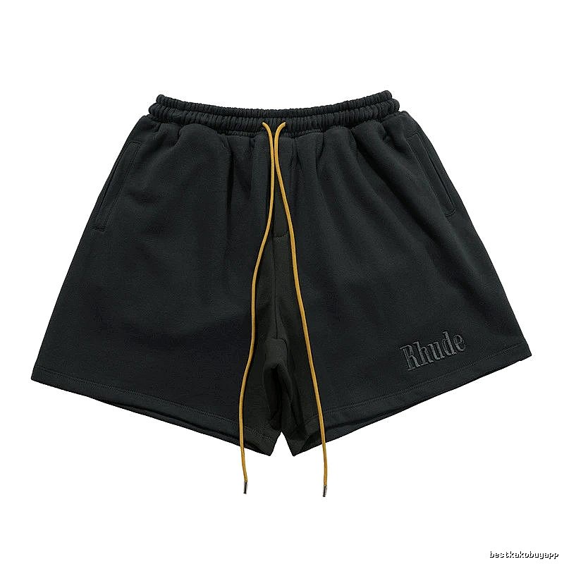 RHUDE casual style black shorts