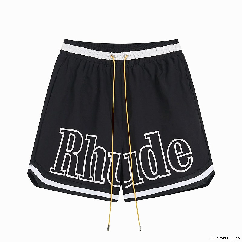 RHUDE lettered sporty shorts