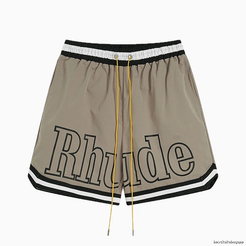 RHUDE sporty khaki shorts