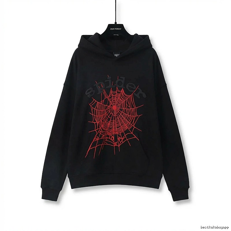 Sp5der cobweb - style black sweatshirt