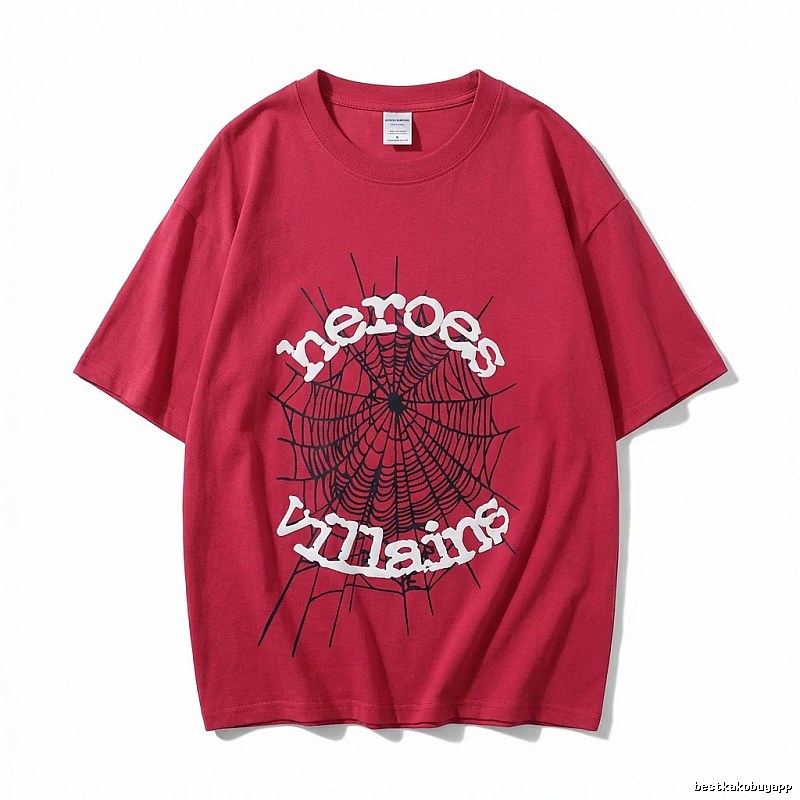 Sp5der Hero Villain Style Red T-shirt