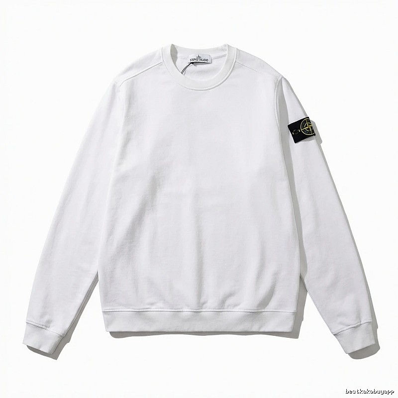 Stone Island basic simple white sweatshirt