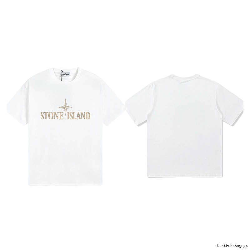 Stone Island Classic Street Style White Short Sleeve T-Shirt