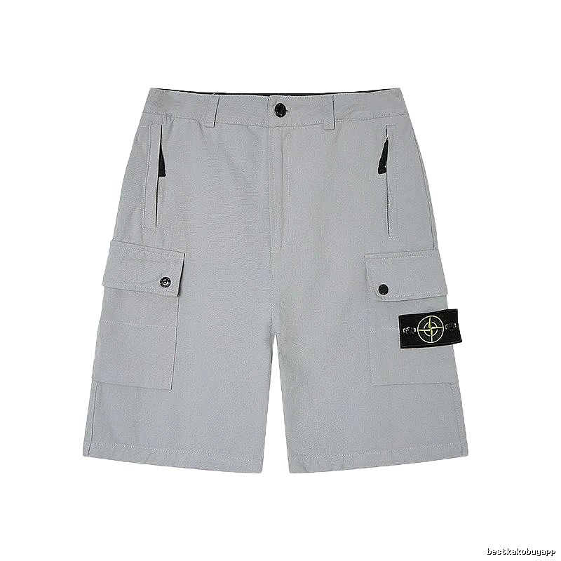Stone Island Classic Technical Workwear Style Light Grey Shorts