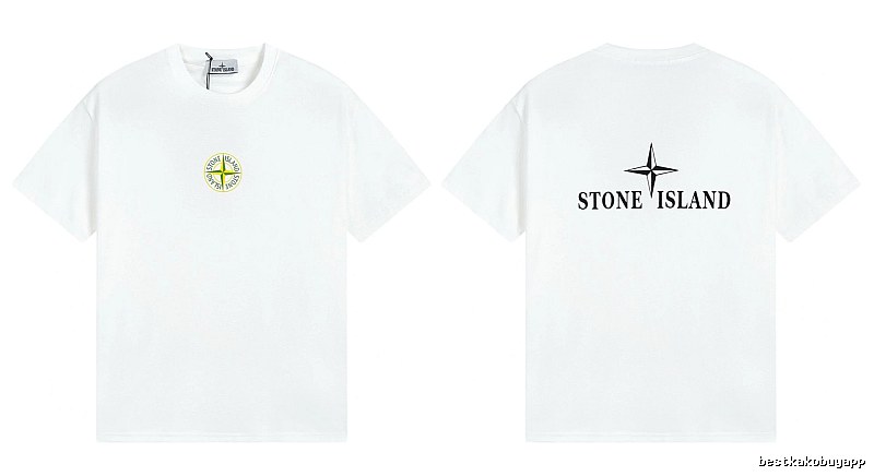 Stone Island Compass Series Street Style White T-Shirt