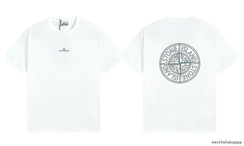 Stone Island Compass Series Street Style White T-Shirt