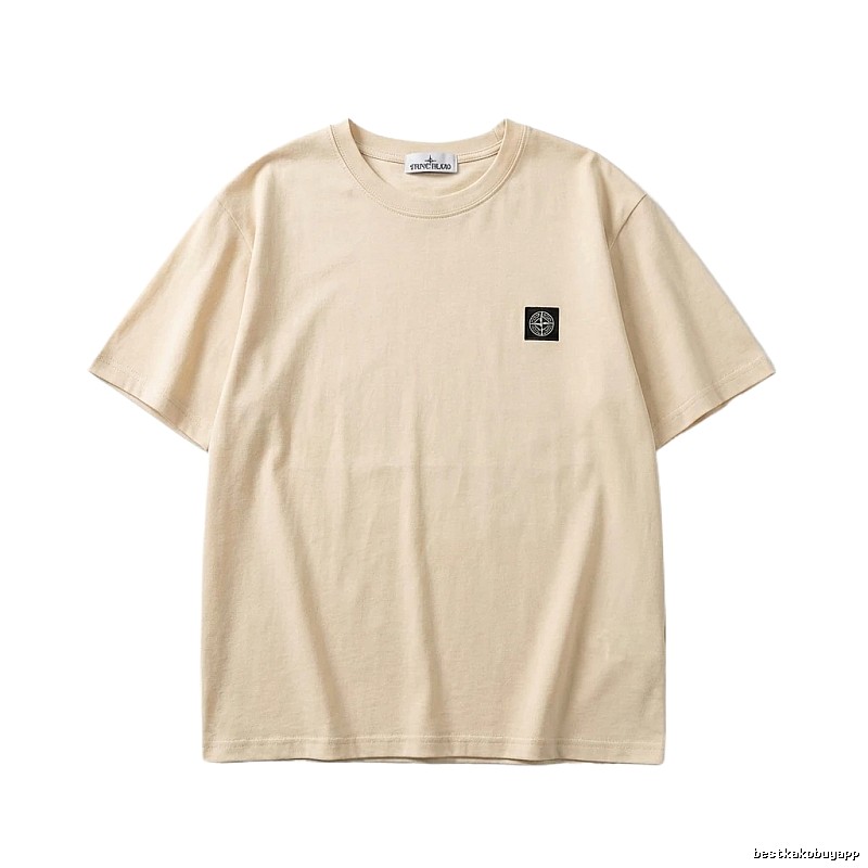 Stone Island minimalist style beige T-shirt