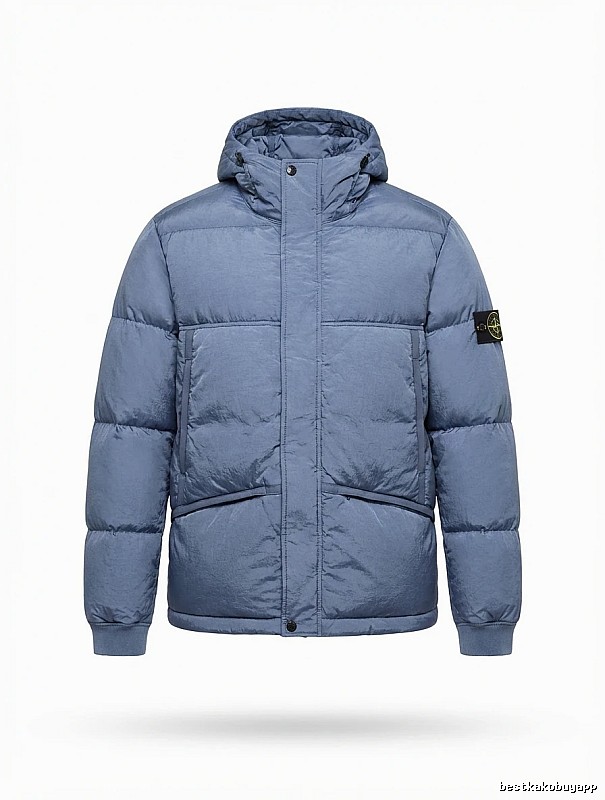 Stone Island series trendy brand light blue down jacket
