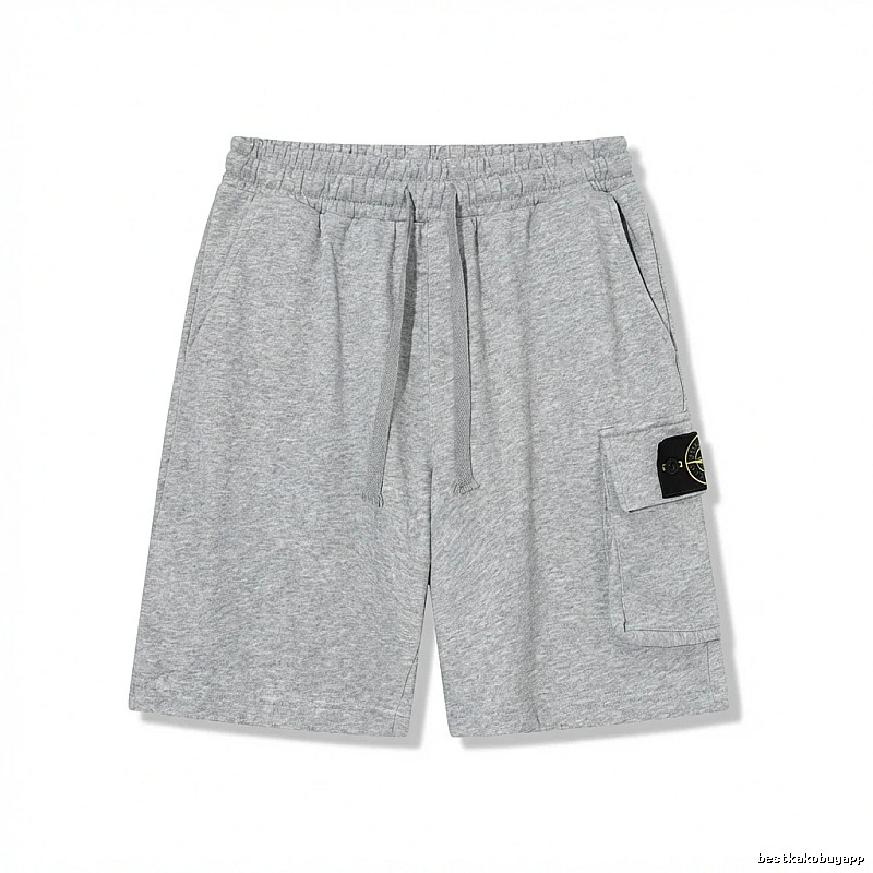 Stone Island workwear style grey shorts