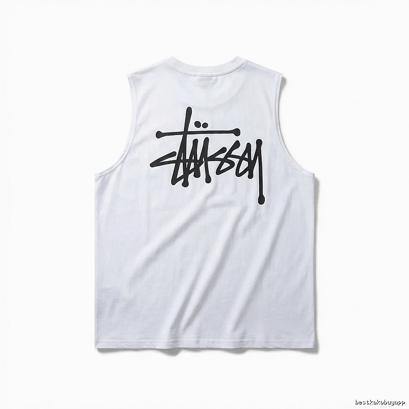 Stussy basic simple white vest