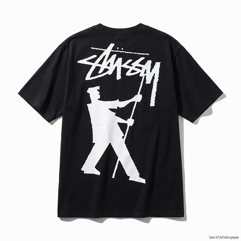 Stussy graffiti-style black T-shirt