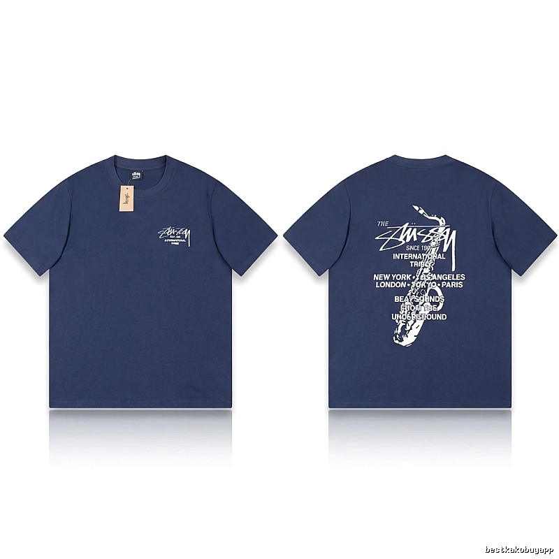 Stussy International Tribal Style Navy Blue T-shirt