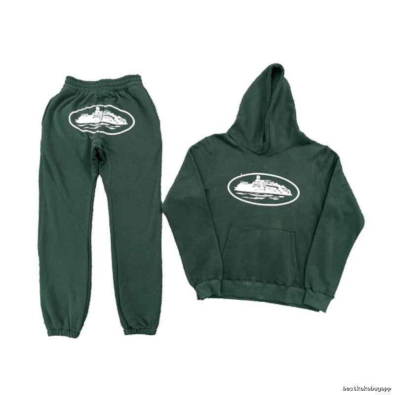 Stussy Matching Set Dark Green Tracksuit Set Travel Styling Logo